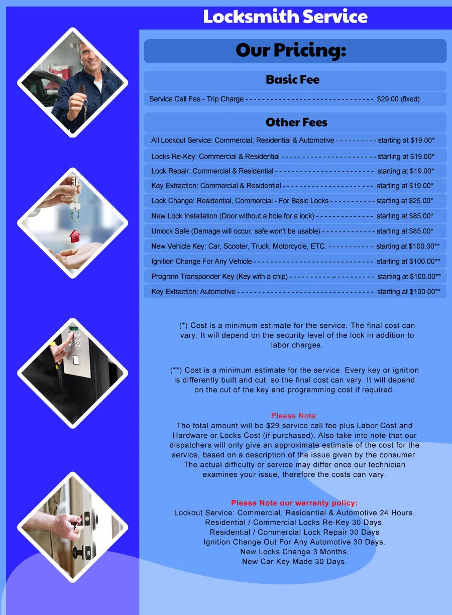 Seattle American Locksmith Seattle, WA 206-317-8080 - Pricelist-15