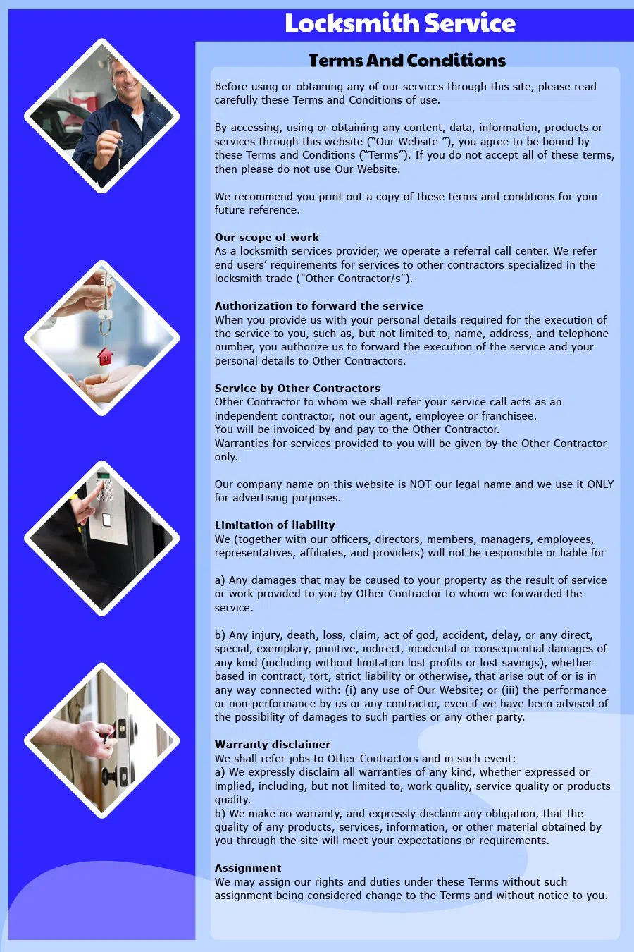 Seattle American Locksmith Seattle, WA 206-317-8080 - TermsAndCondition-15